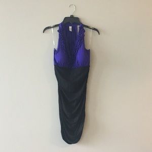 Purple/Black Halter Dress, Size L (Juniors)